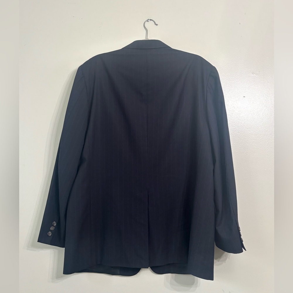 Brooks Brothers Wool Navy Blue gray Pinstripe Blazer Sportcoat Suit Jacket - Picture 6 of 11